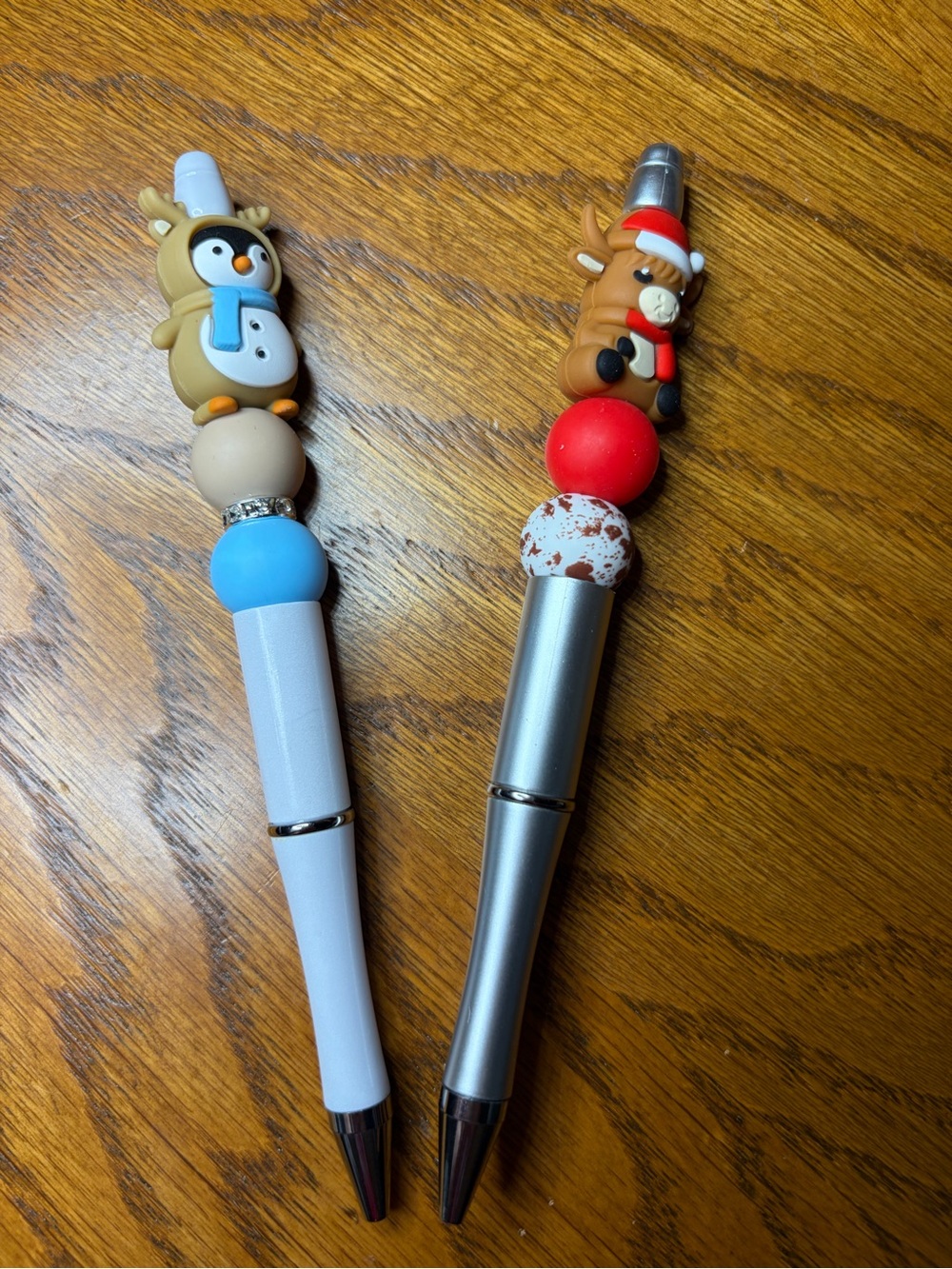 Cute  highland cow Reindeer & Penguin Character Pens